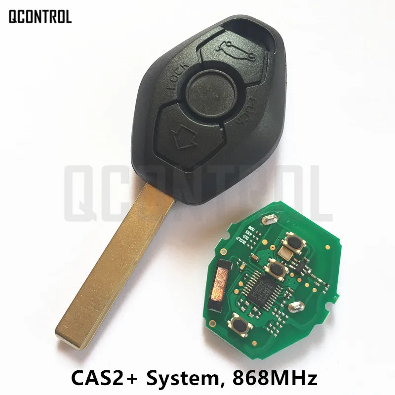 QCONTROL 3 кнопки дистанционного ключа 868 МГц для BMW 3/5 серии CAS2 системы ID46 PCF7945 чип HU92 лезвие