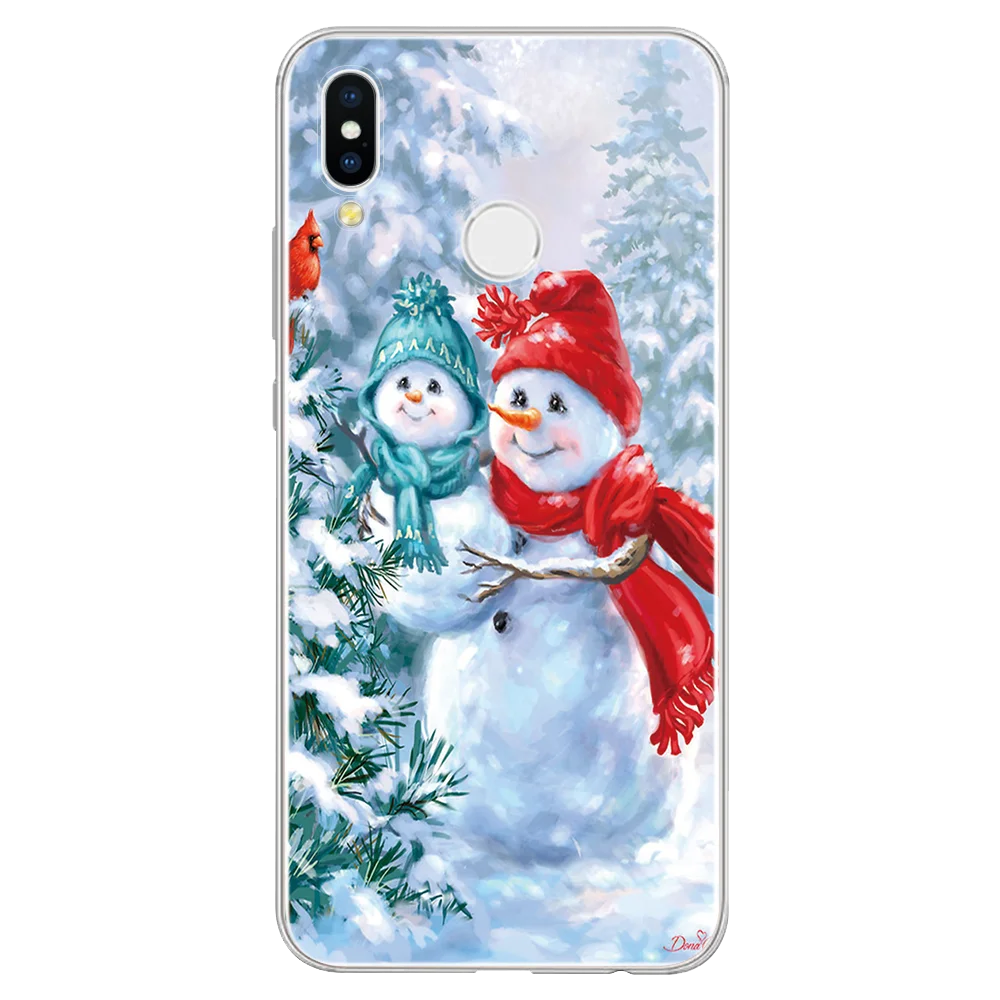 Рождественский Синий чехол для Huawei P20 Pro P8 P9 P10 Mate 10 Lite Mini 2017 P Smart Nexus 6p с
