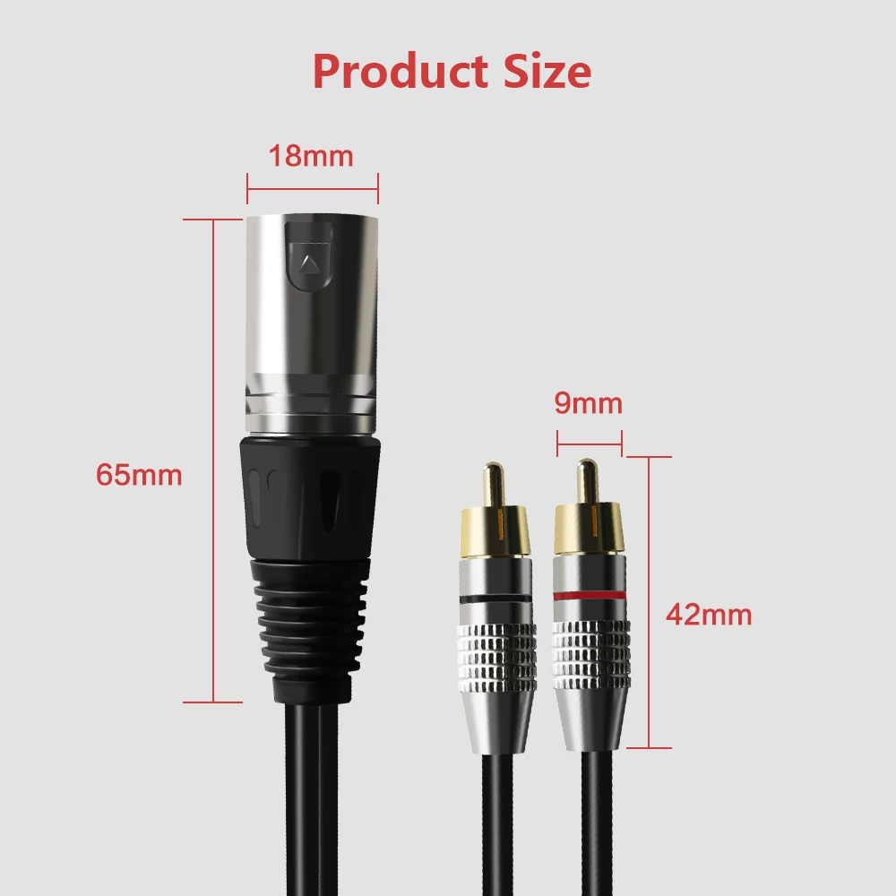 Новейший кабель для микрофона XLR штекер RCA мужской аудио миксер 1 м 5 2 3 8 м| |