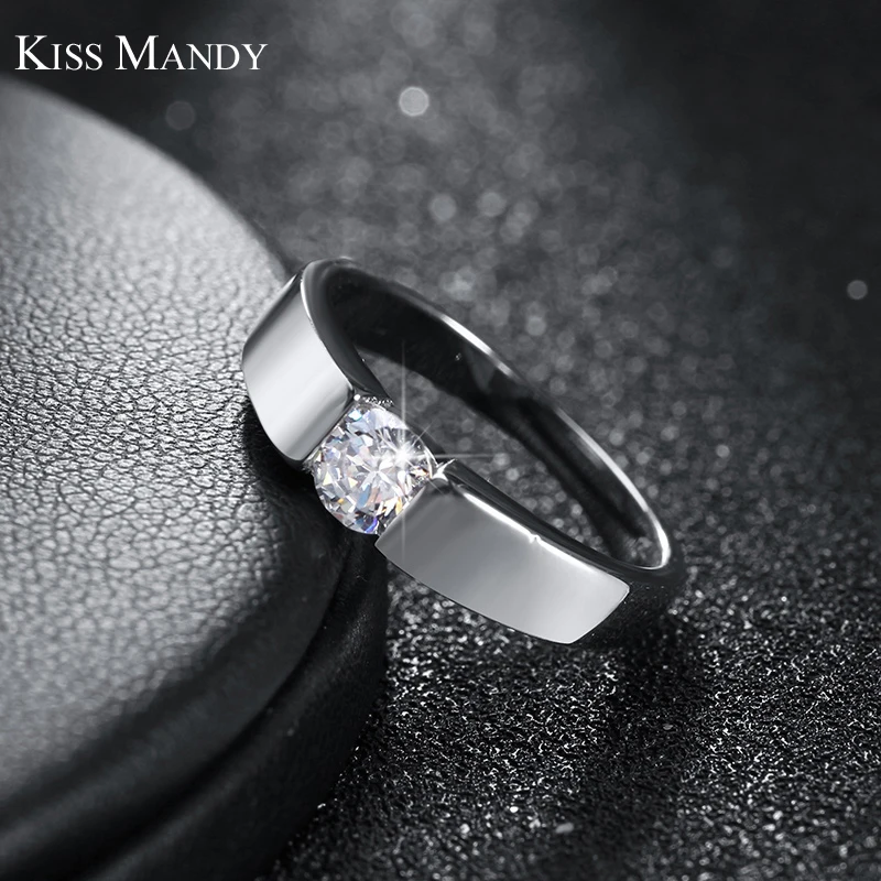 Популярная модель кольца KISS MANDY с прозрачным фианитом класса AAA|women rings|ring womenbrass ring