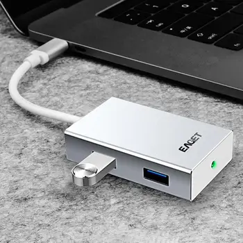 

EAGET CH11 4 Ports USB Type C HUB Portable Splitter Multi USB 3.0 Dock Charging Adapter for Phone Computer