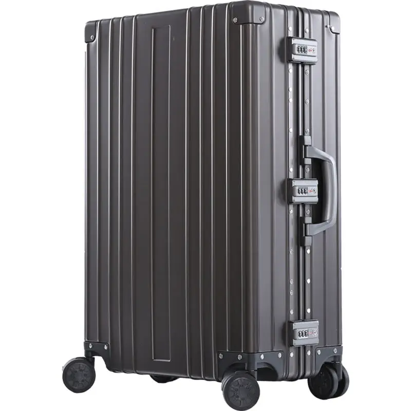 

20" 26" 29" inch Luxury Aluminum Magnesium Alloy Trolley Luggage Men Business Full Metal Suitcase Women Travel Case