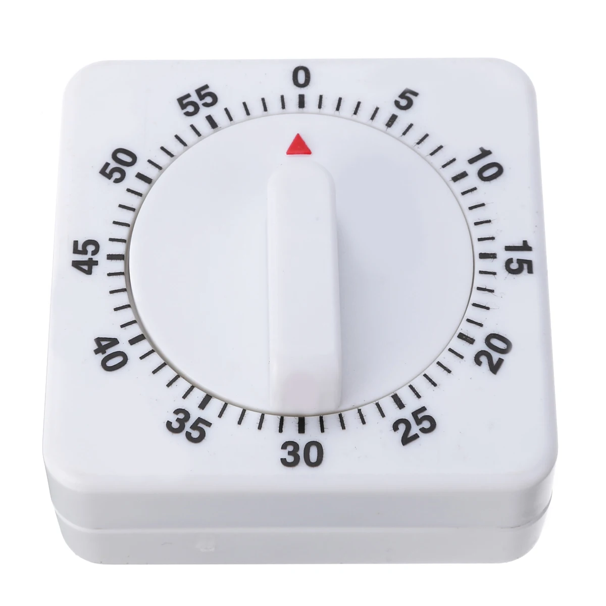 Portable 60 Minutes Kitchen Timer Game Count Down Counter Clock Alarm White Square Mechanical Kitchen Cooking Tool