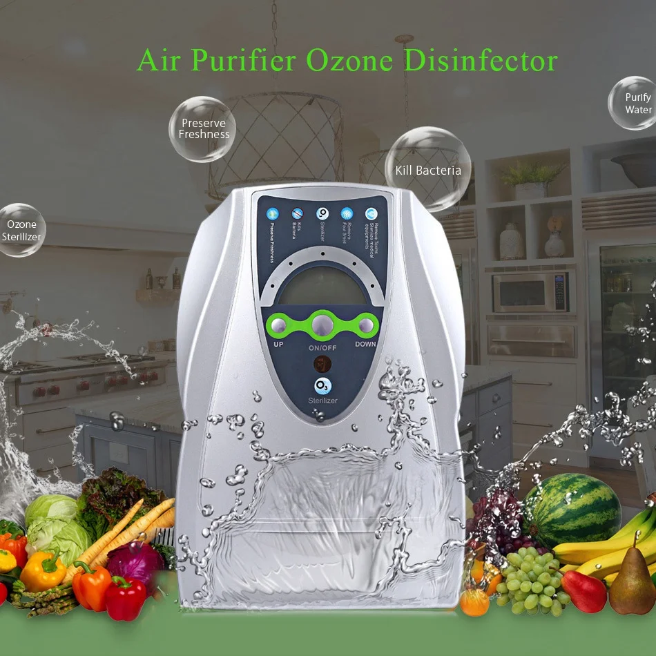 Генератор озона очиститель воздуха бытовой Портативный Озон дезинфектор для фруктов овощей воздуха Стерилизация воды