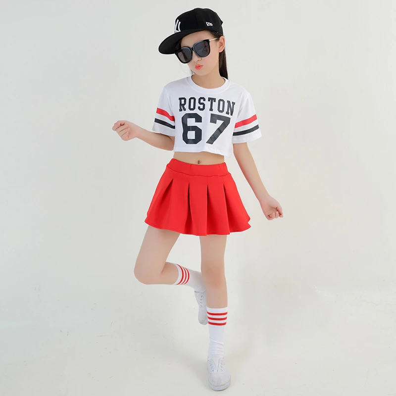 red and white hip hop outfits