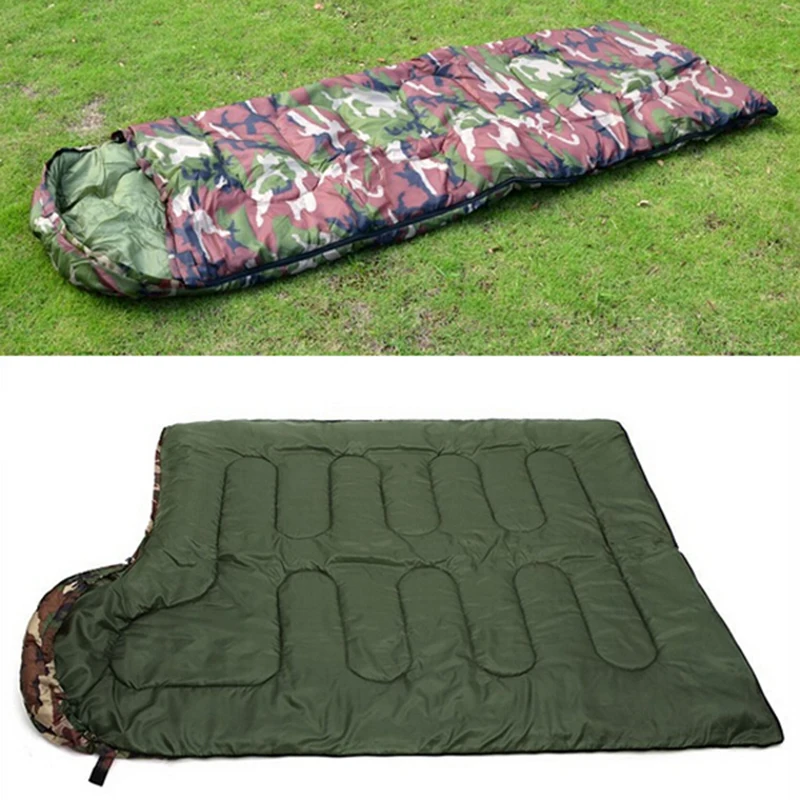 Billig Hohe Qualität Baumwolle Camping Schlafsack 15 ~ 5 grad Umschlag Stil Armee oder Militär oder Camouflage Schlafsäcke