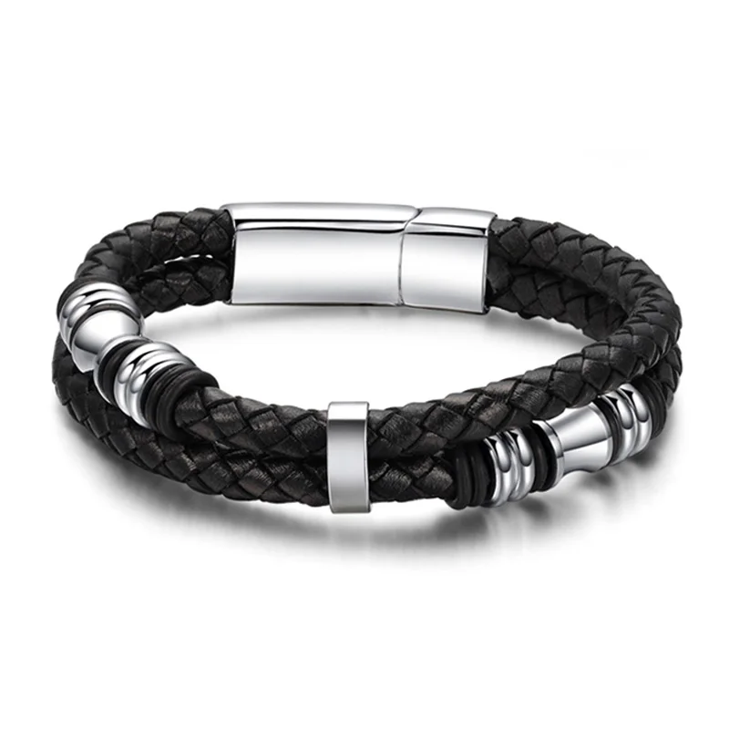 New arrival fashion Charm men's leather bracelets accessories trend style jewelry male bracelet