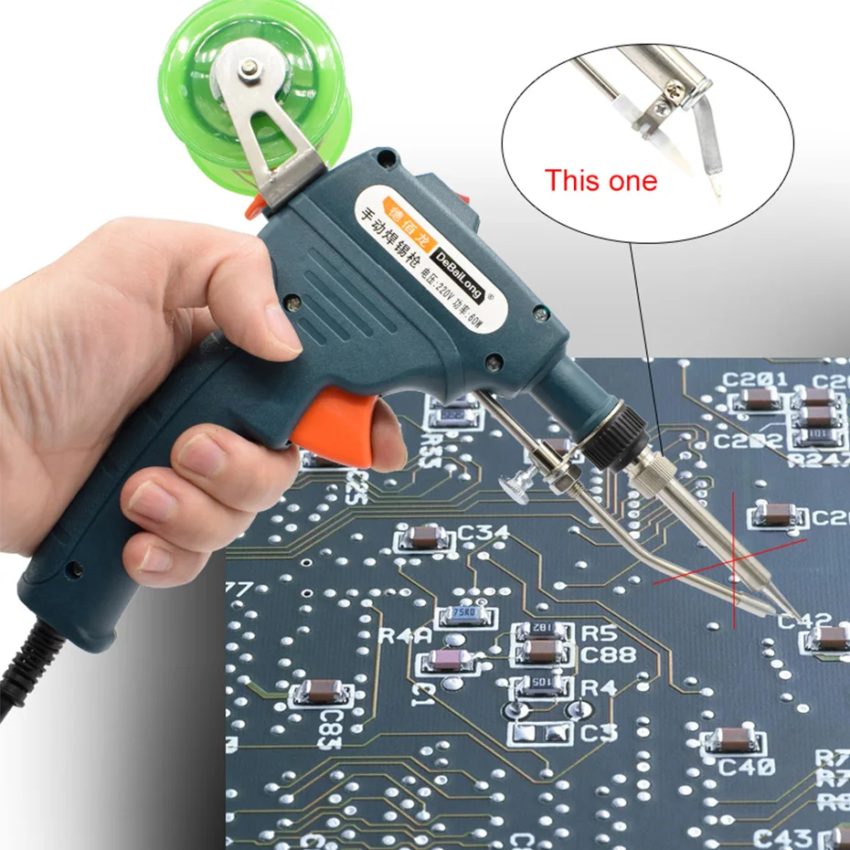 60W Tin Soldering Iron Kit Automatic Send Tin Gun Electric Soldering Irons Solder Sucker Tweezers Wire Welding Tool EU US 220V 60W Tin Soldering Iron Kit Automatic Send Tin Gun Electric Soldering Irons Solder Sucker Tweezers Wire Welding Tool EU US 220V