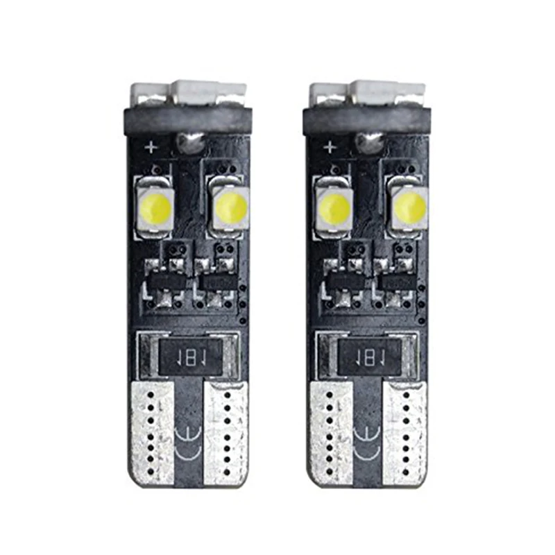 

YSY 50pcs T10 LED 8SMD 3528 Automobile LED Light Maker Bulbs 192 168 194 W5W 2825 158 Auto Clearance Wedge Lights White 12v