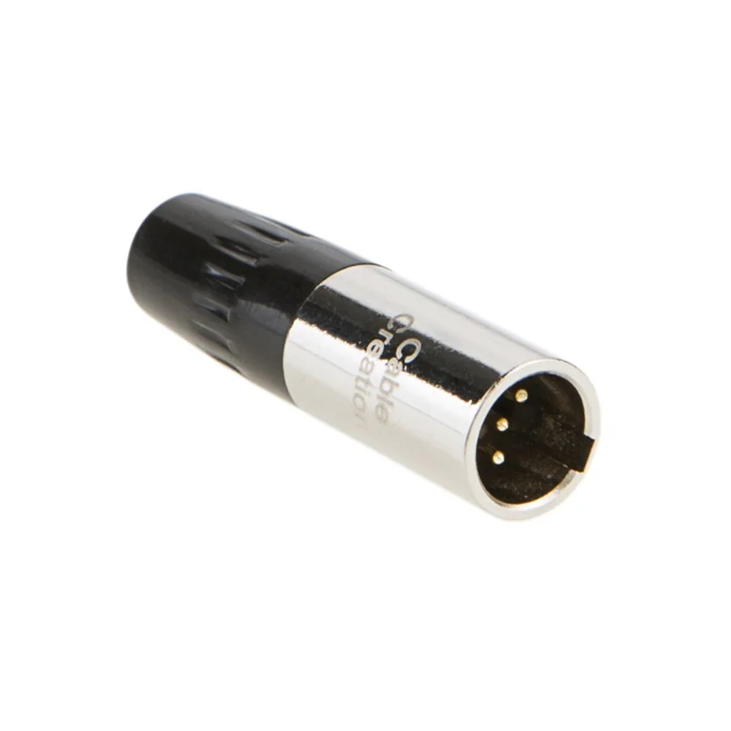 

Mini 4 Pin XLR Male Cable Connector, for Pro Microphones, Black and Sliver