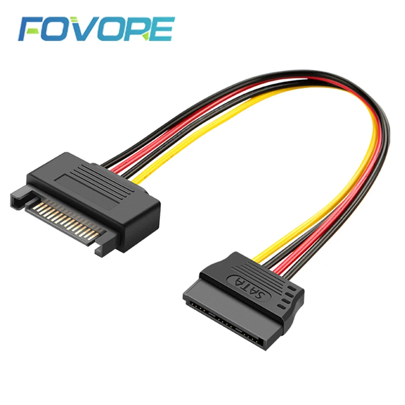 SATA Extension Cable 15 PIN Male SATA to 15 PIN Female Male to Female