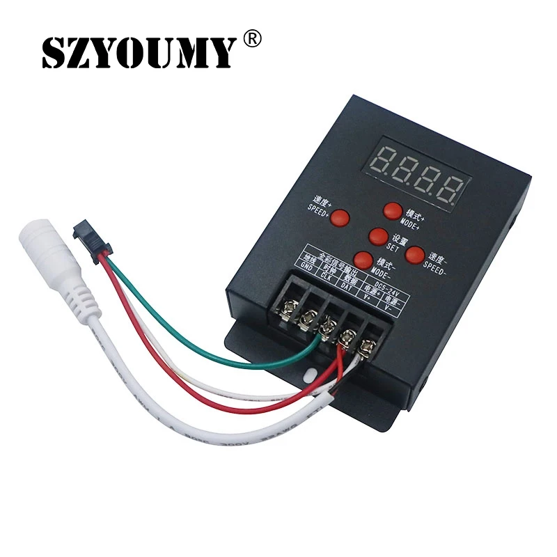 

SZYOUMY 30pcs T-500 WS2811 WS2801 LPD6803 Mini Intelligent RGB LED Controller For WS2811 Magic Dream Color RGB LED Strip Module