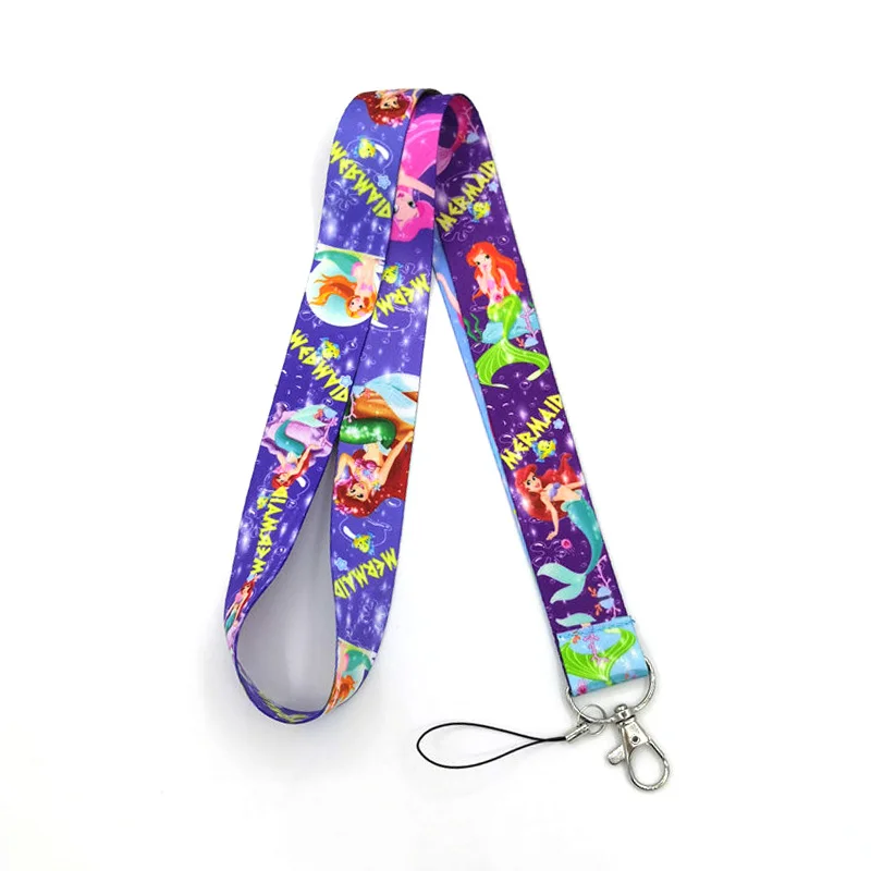 

Regooly RE180 Mermaid kids cartoon key keychain necklace Cartoon Neck Strap ID badge holder Lanyard present gifts trendy charm