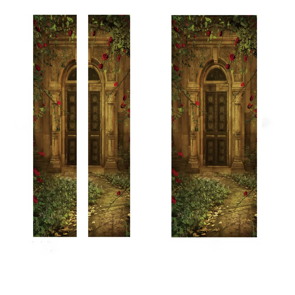 Сцена двери наклейки 3D вид водонепроницаемый гостиная спальня двери обои самоклеющиеся художественная наклейка Съемная дверь Фреска плакат