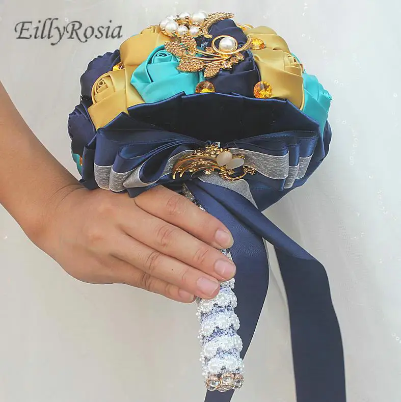 Свадебный букет de mariage exotique золотые ювелирные изделия брошь с жемчугом ручная