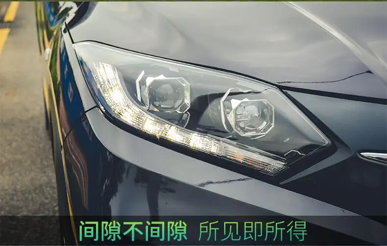 Xrv фара Vezel DRL 2 шт. бампер лампа для HRV Vezel фары hid ксеноновая головная лампа Би-ксеноновый проектор светодиодный XR-V BRV brio