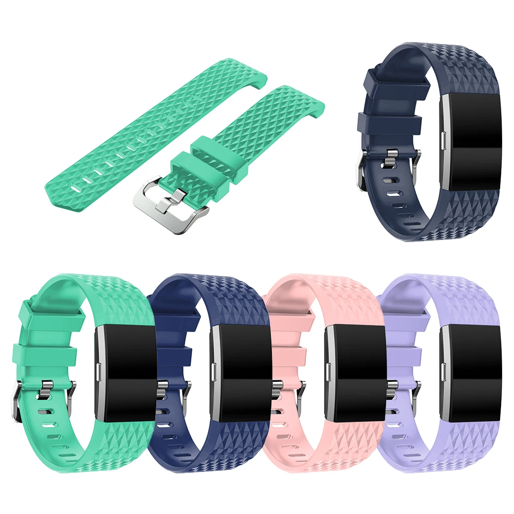 3D Силиконовые Замена ремни для браслета FitBit Charge 2 Смарт часы браслет для браслета FitBit Charge 2 ремешок для Fibit