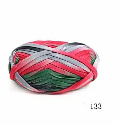 100 г/шар красочная пряжа для вязания ковров коврик Diy сумка для хранения сумки ткань большая ткань крючком причудливая пряжа - Цвет: 133