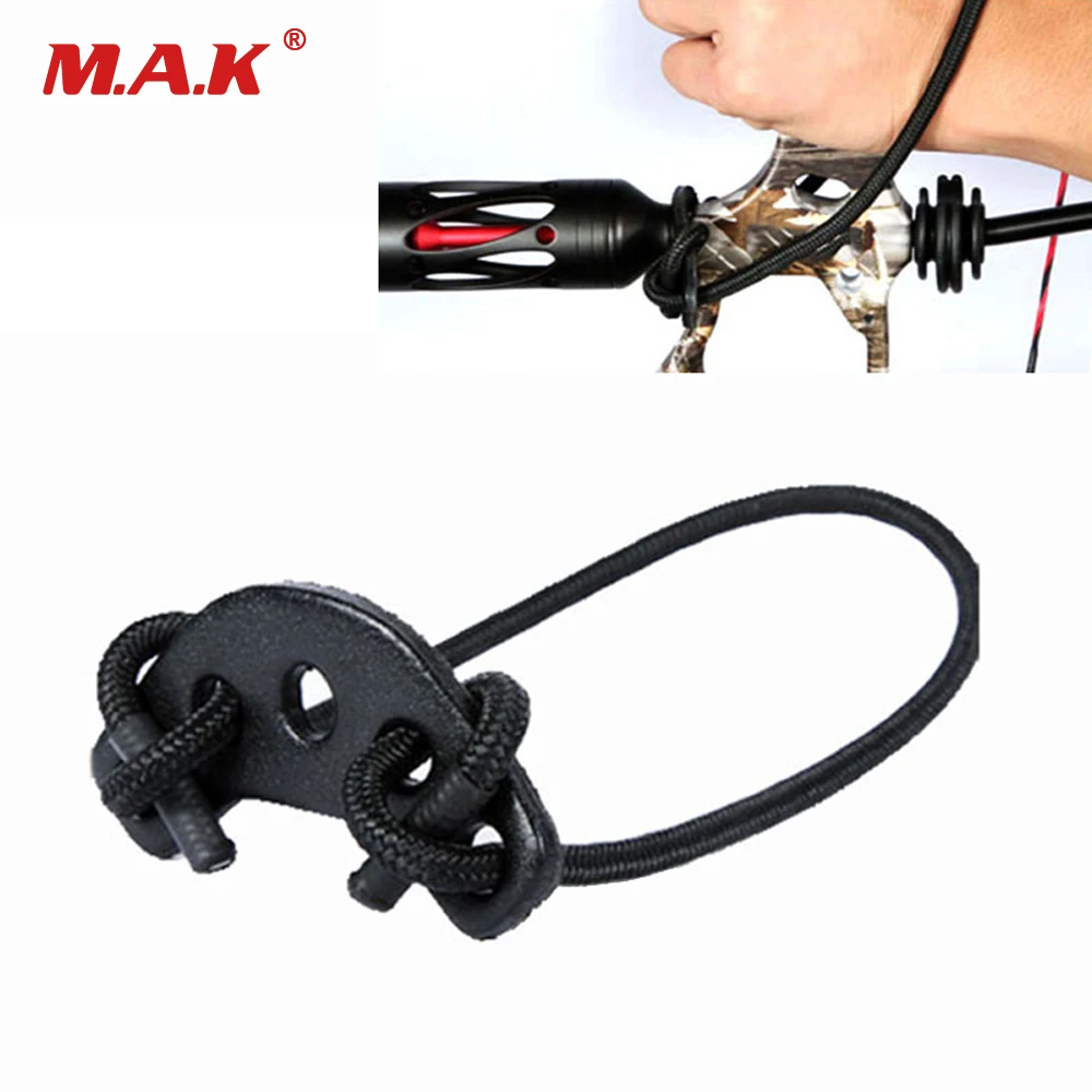 

Compound Bow Wrist Strap Durable Adjustable Braided Parachute Cord Black Bow Sling Strap For Archery Hunting Shooting