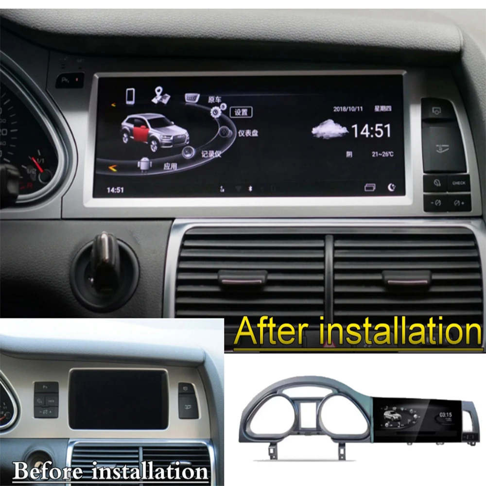 Excellent YMODVHT 10.25inch IPS screen 2G RAM Car GPS Navigation for Audi Q7 2006 2007 2008 2009 2010 2011 2012 2013 2014 2015 1