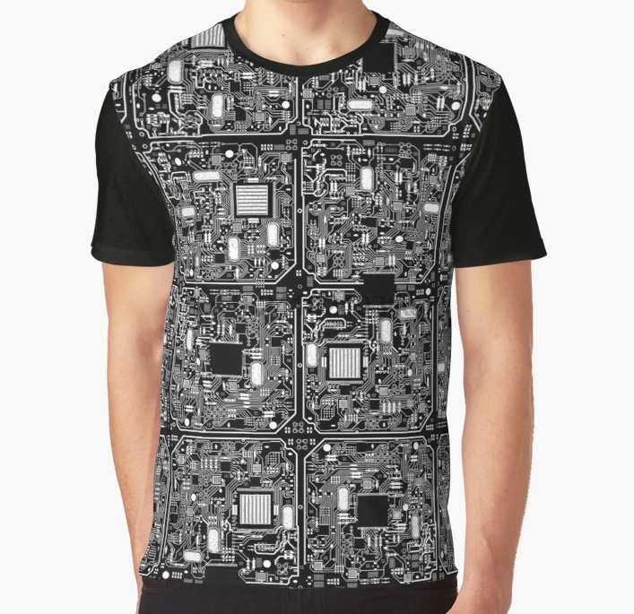 

All Over Print T Shirt Men Funny tshirt Serious Circuitry Graphic Women T-Shirt