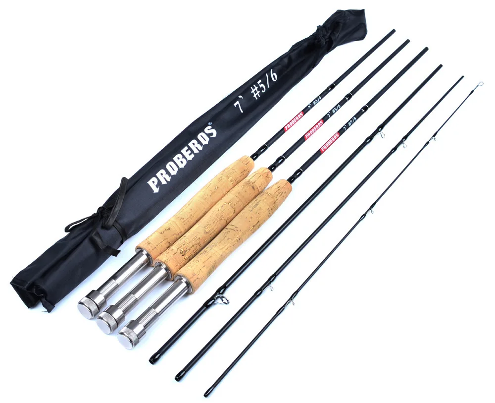PRO BEROS 7ft Carbon Fiber Lure Hard Fly Fishing Rod 2.1M 4-Section Fishing Pole Line Wt 3/4 5/6 7/8 Cork Handle Fishing Tackle PRO BEROS 7ft Carbon Fiber Lure Hard Fly Fishing Rod 2.1M 4-Section Fishing Pole Line Wt 3/4 5/6 7/8 Cork Handle Fishing Tackle