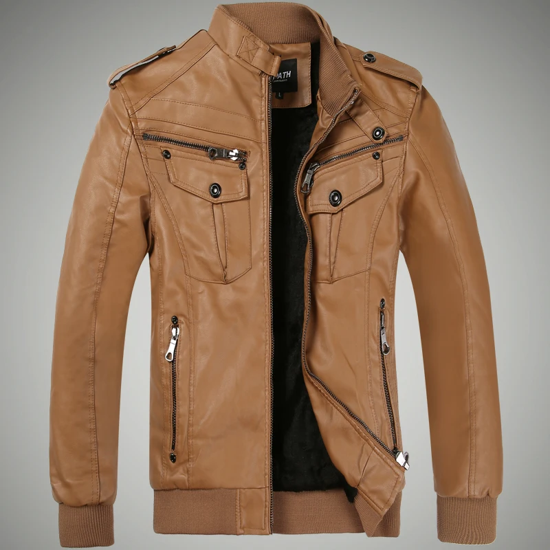 Новинка 2019 хорошее качество воротник-стойка Campera Hombre Cuero | Мужская одежда