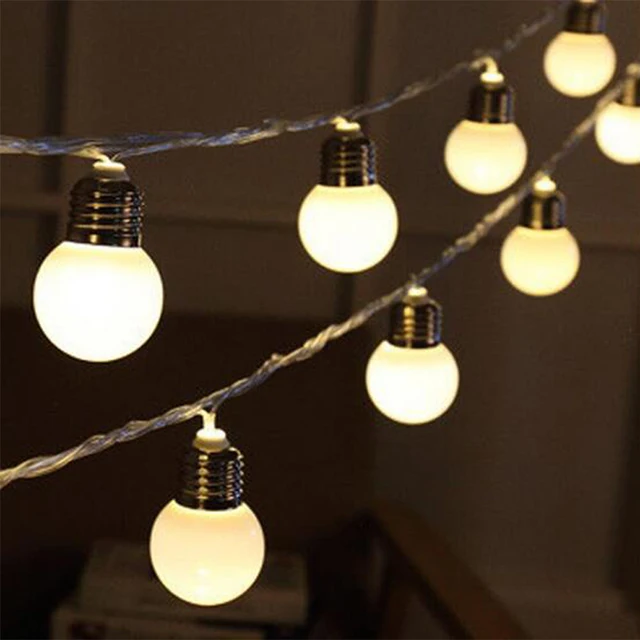 Bright Connectable Vintage Festoon Ball String Lights 20led Bright Connectable Vintage Festoon Ball String Lights 20led Christmas Fairy For Outdoor Patio Party Garland