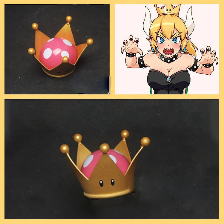 Super Mario Bowsette Kuppa Koopa Hime принцесса косплей реквизит Корона рога серьги чокер Хэллоуин костюм реквизит - Цвет: Crown