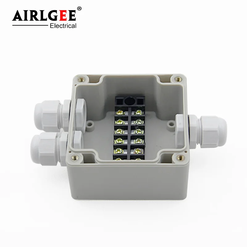 83*81*56mm 1 Inlet 2 Outlet 6P terminal junction box cable ABS power control sealed nylon connector | Обустройство дома