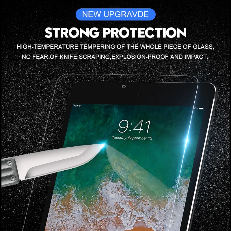 Защитное стекло для iPad закаленное с закругленными краями защита экрана Pro 11 10.5 9.7