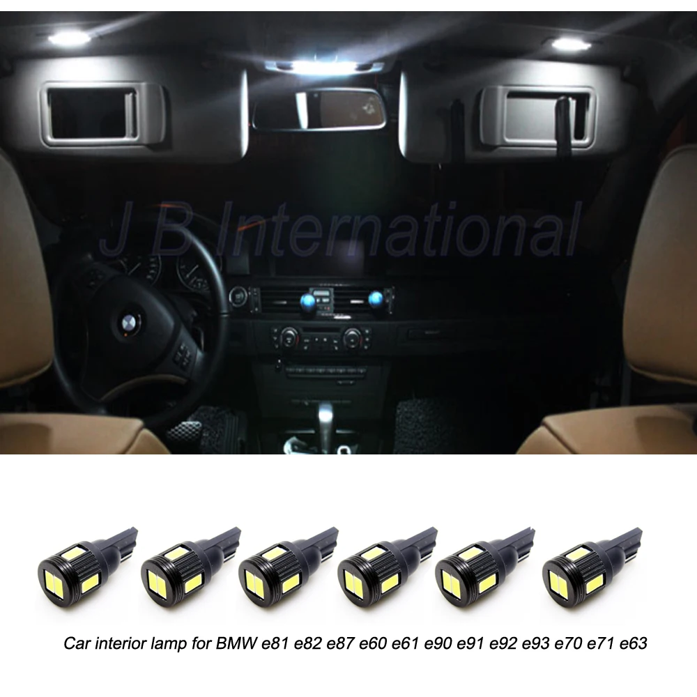 

5630SMD Car LED Lamps for BMW e81 e82 e87 e60 e61 e90 e91 e92 e70 e71 e63 Interior light kit white Dome/Map Bulb lights
