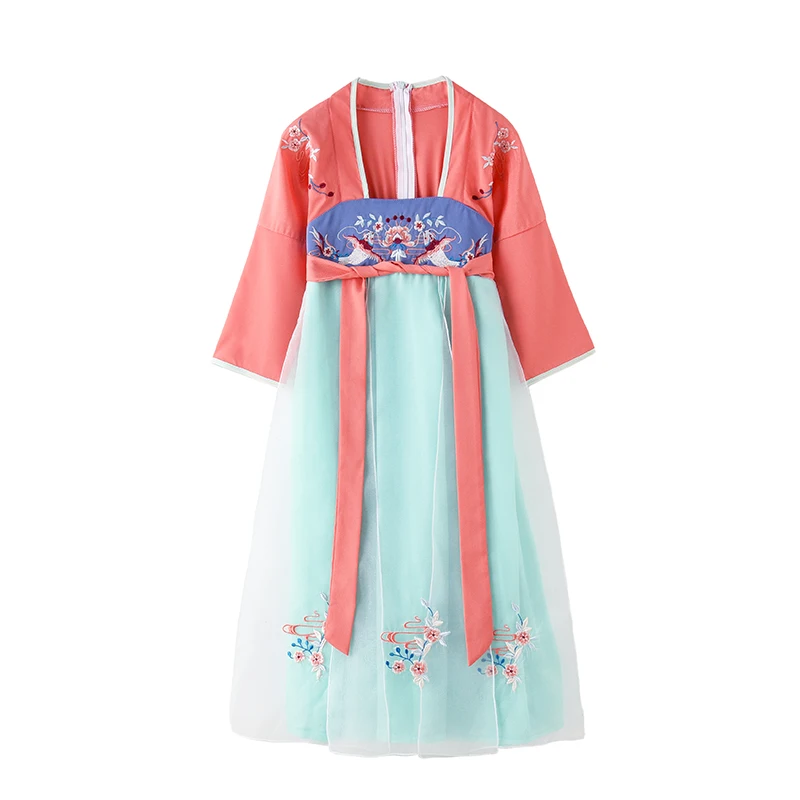 Hanfu платье для девочек Дети hanfu одежда древней китайской платье в традиционном китайском стиле детское платье Одежда для сцены ханьфу