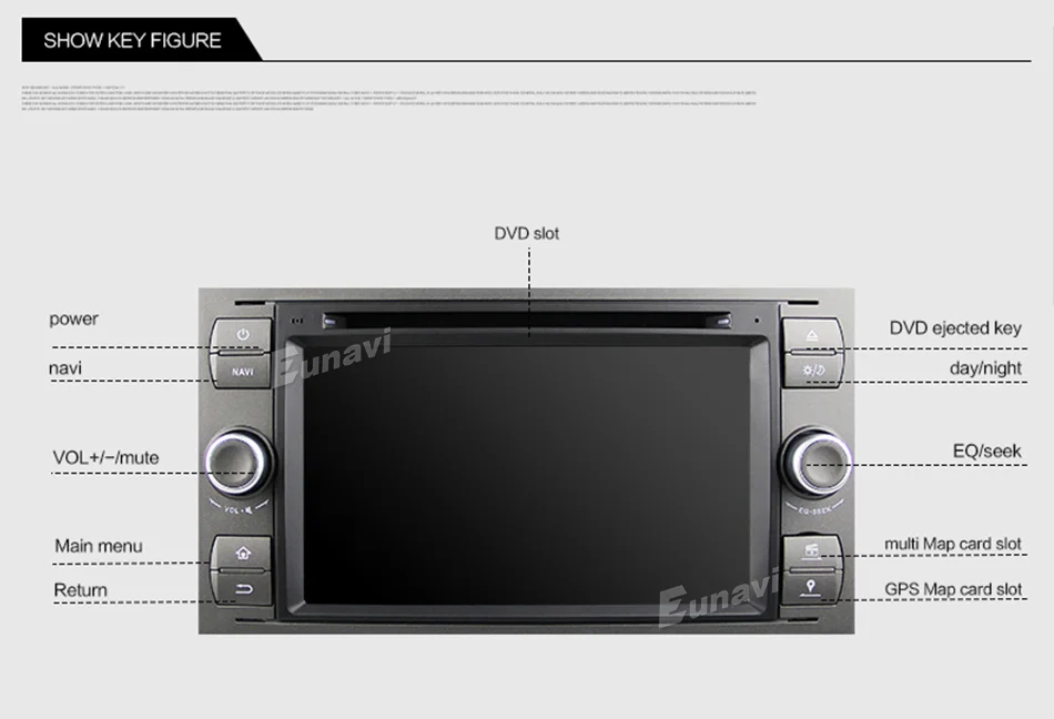 Excellent Eunavi 7" in dash 2 din Android 9.0 Car DVD Player Car GPS stereo OBD2 for Ford C-Max Fiesta Fusion Kuga Mondeo Focus with radio 25