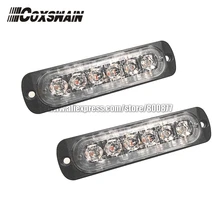 2 Х супер яркий автомобиль внешний 6-LED strobe сигнальная лампа поверхностного монтажа фары, 22 флеш шаблоны, 6*3 Вт СВЕТОДИОД (L131)