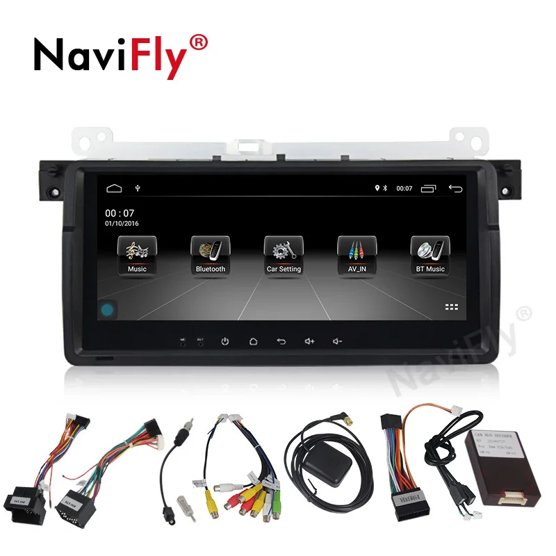 Sale NaviFly 8.8 inch 2GB+32GB Android 9.1 Car multimedia player for BMW E46 M3 318/320/325/330/335 Rover 75 1998-2006 TDA7851 7708IC 4