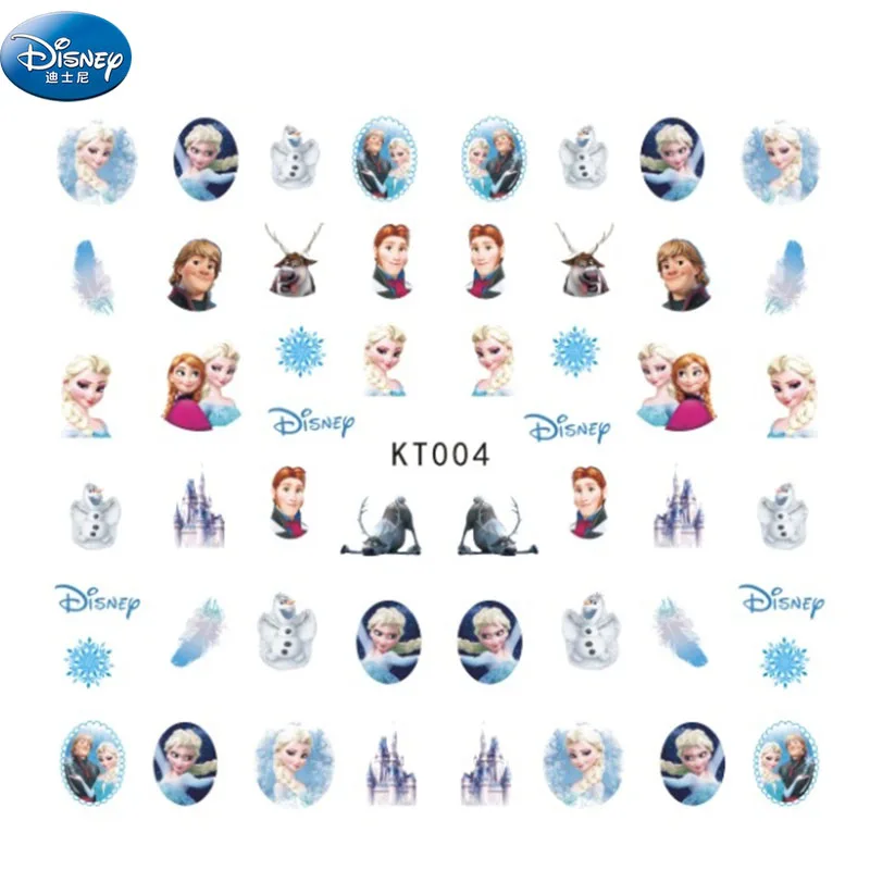 5 pcs/lot Frozen elsa and Anna Nail Stickers Toy Disney Princess girl sticker Makeup Toy Art Decorations for girls gift