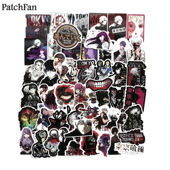 

12sets/lot Patchfan 52pcs/set Tokyo Ghoul cosplay Pvc waterproof stickers decals for DIY Laptop Home wall sticker badges A1550
