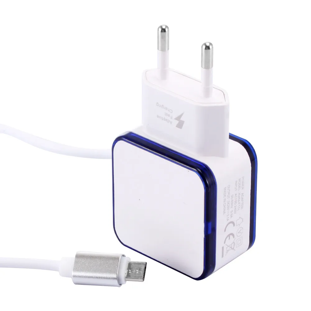 OMESHIN 3,1 Dual USB LED светодиодный устройство для быстрой зарядки, применимо к Mirco USB телефон настенный адаптер ЕС Plug