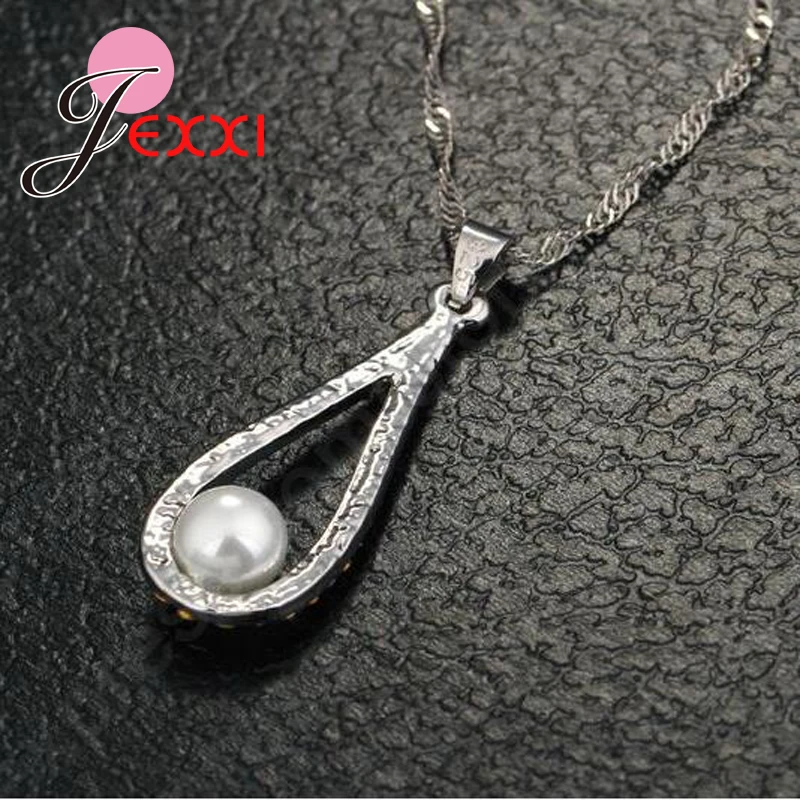 Женское ожерелье из серебра 925 пробы с искусственным жемчугом|necklace purchase|necklace ledpearl
