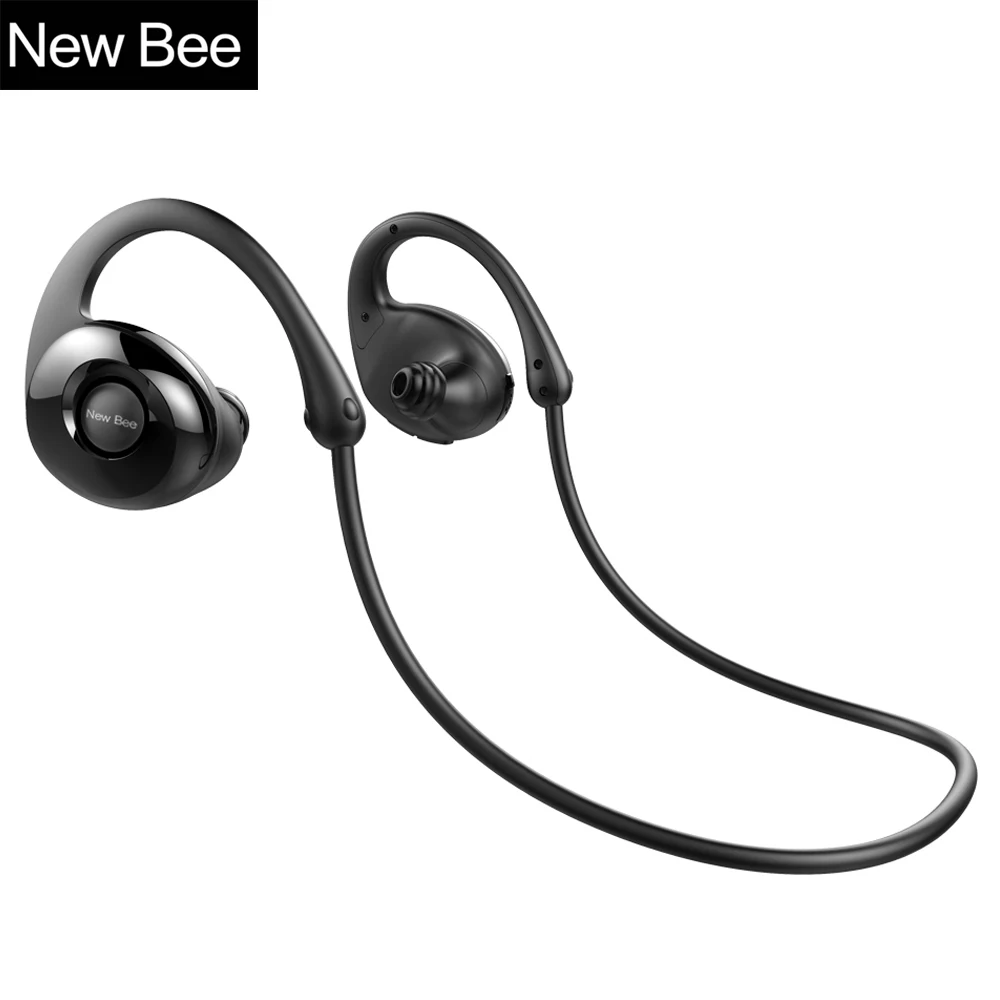 New Bee Snail Sport Bluetooth Earphone Wireless Headset Headphones HiFi Earbuds with Microphone APP Graphene speaker for Phone
