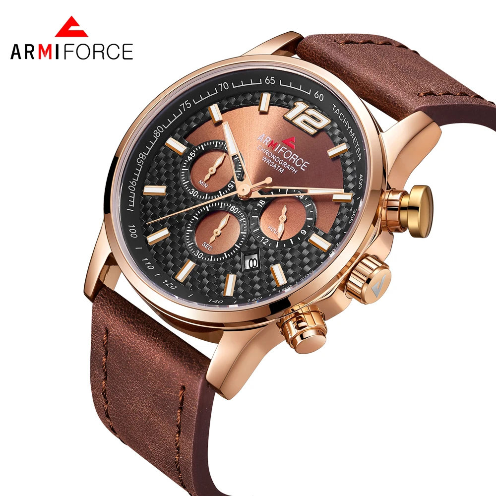 Часы наручные Armiforce мужские с хронографом брендовые Роскошные спортивные в стиле