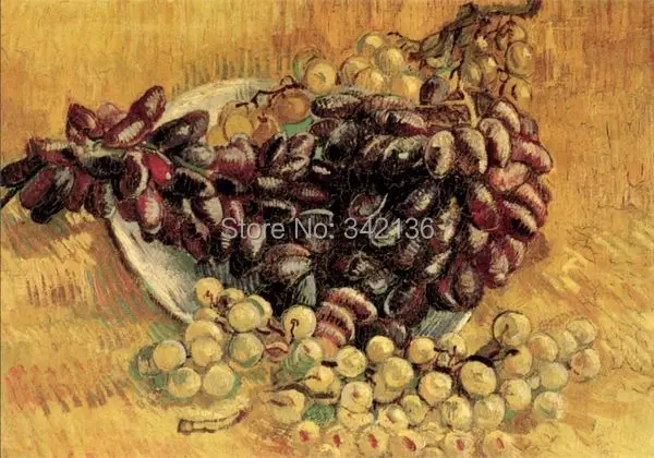 

Fresh fruits oil painting Van Gogh art grape oil painting for kitchen room wall decoration canvas wall art pictures No Frame