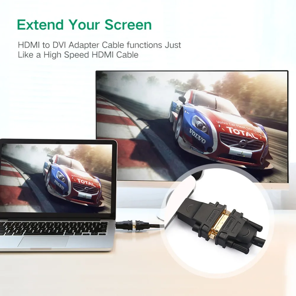 Ugreen HDMI к DVI конвертер «Папа-мама» адаптер 1080P разъем для HDTV DVD проектор HDMI к DVI адаптер DVI 24+ 5 к HDMI