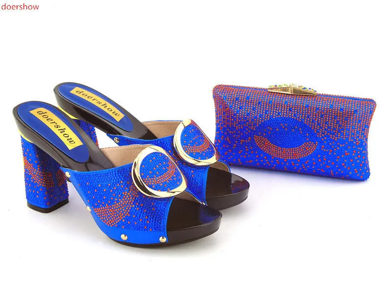 

doershow 2016 New Fashion Ladies Shoes And Matching Bags Set African Style Pumps Shoes And Evening Sets For Wedding&Party !GO1-1