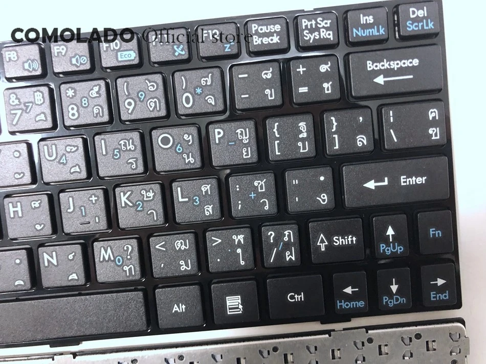 TI Thailand Laptop keyboard for MSI U107 U135 U180 U165 U160 Y160U X340N CR400 U100 U123 U90 Black Frame TI layout -2