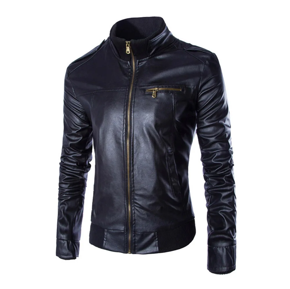 

Men Jacket Winter PU Jackets Coats Motorcycle Leather Jackets Men Autumn Spring Leather Clothing Male Casual Coats Clothing 3XL