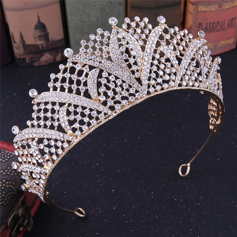 Принцесса Диадемы повязка на голову Стразы диадема ювелирные изделия для волос для женщин диадемы и короны аксессуары для головы свадебная корона