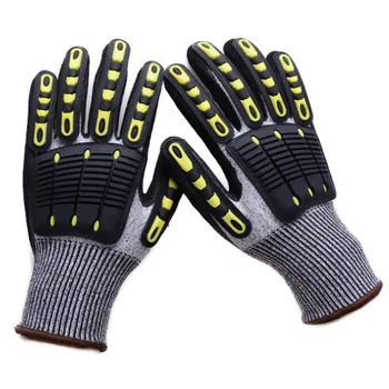 

HOT-Outdoor Respiratory Gloves Cut Resistant Gloves Anti Impact Vibration Oil Tpr Work Gloves Anti Cut Proof Shock Mechanics I