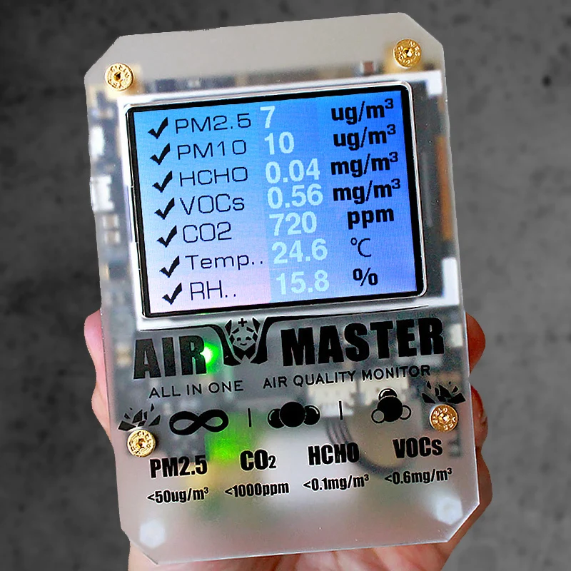 Air Master AM7 Plus газовый датчик домашний PM2 тестер детектор Дротика формальдегид 2-FE5 VOC Sensirion 0053 CO2 с открытым исходным кодом